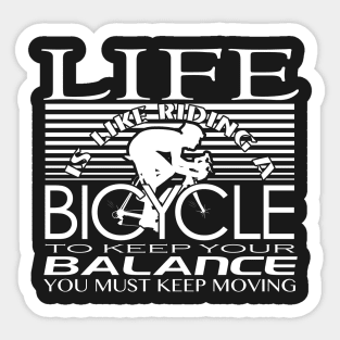 Life. Bicycle. Balance. Sticker